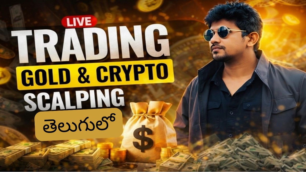 LIVE Gold & Crypto Trading in Telugu | Market Analysis| 16 Mar 2026| Q Trade Journal #telugu #gold