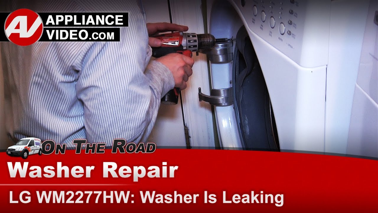 LG Washer Repair - Leaking Door Not Properly Closing - Door Hinge