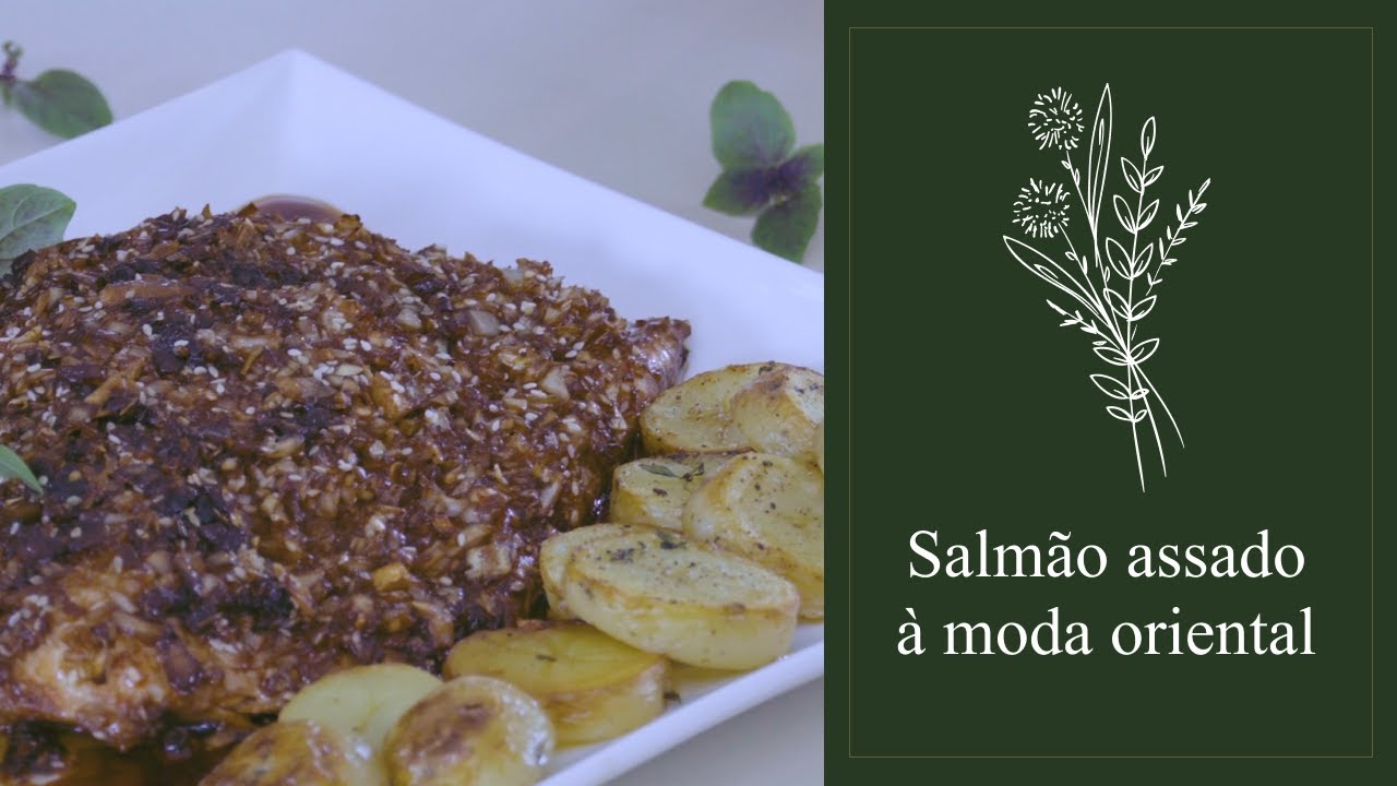 SALMÃO ASSADO À MODA ORIENTAL