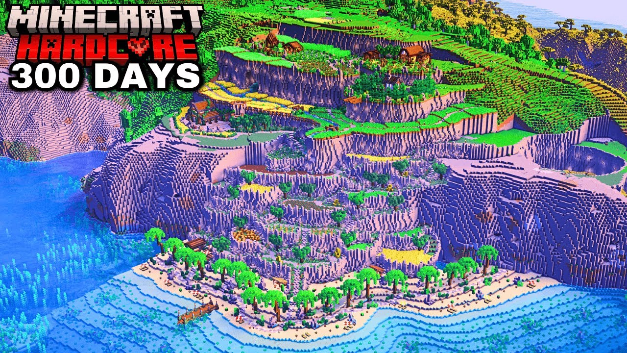 I Survived 300 days in REAL Hardcore Minecraft [FULL MOVIE]