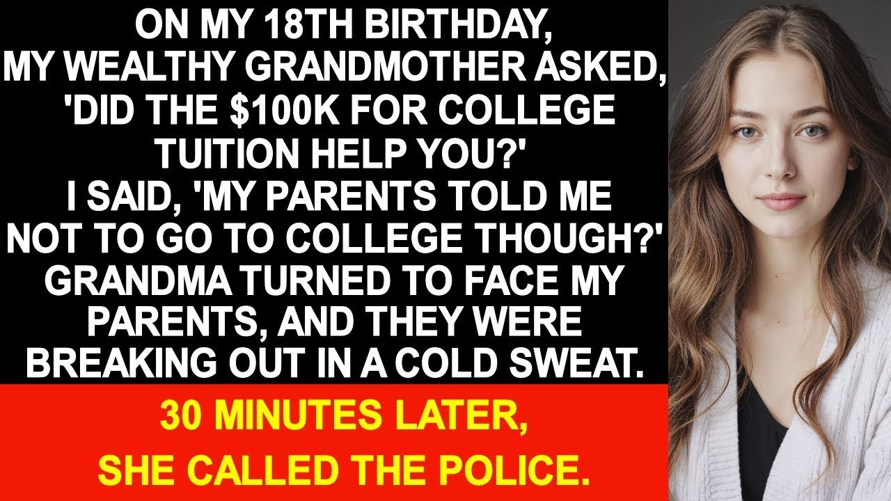 On my 18th birthday, my wealthy grandmother asked, 'Did the $100,000 for college tuition help you?'…