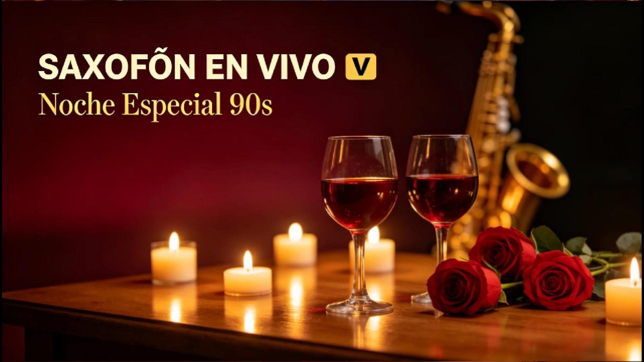 🎷 Saxofón Romántico EN VIVO 🔴 Boleros Sensuales de los 90 Para una Noche Bajo la Luna