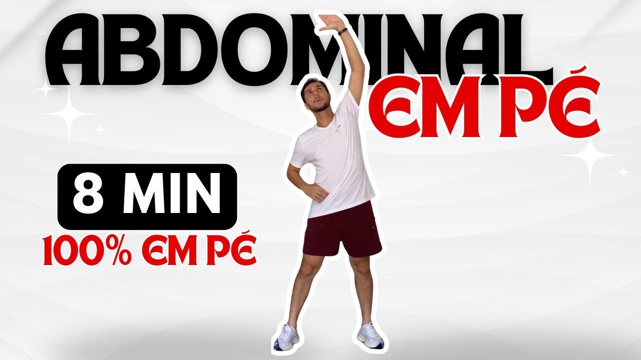 Treino em Pé de 8 Min pra Queimar a pochete Rápido (Sem Deitar )