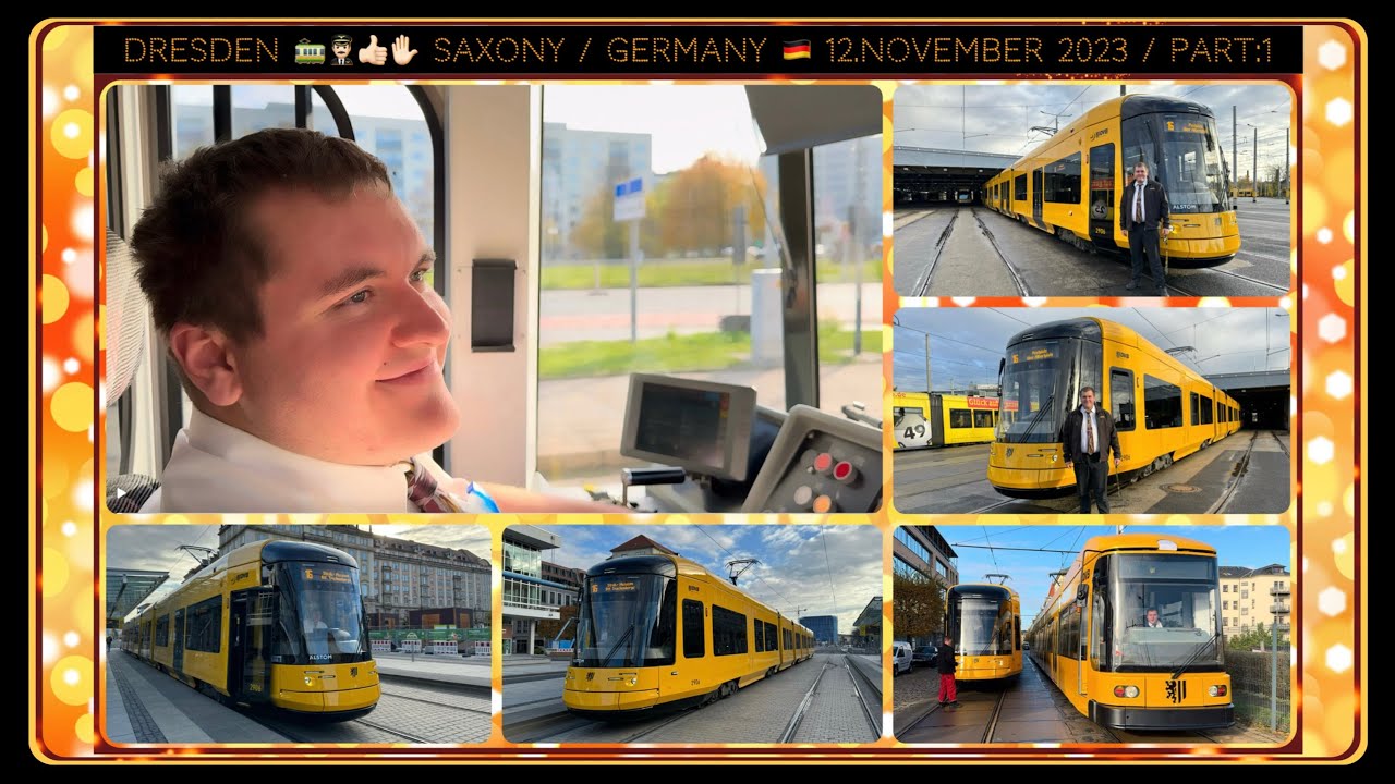 Mit der Dresdner Straßenbahn-Museumslinie 16 und Christoph, noch über die Carolabrücke / Teil:1