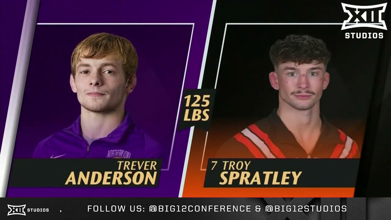 Troy Spratley vs. Trever Anderson (125lbs) FULL MATCH | 2025-26 Big 12 Wrestling