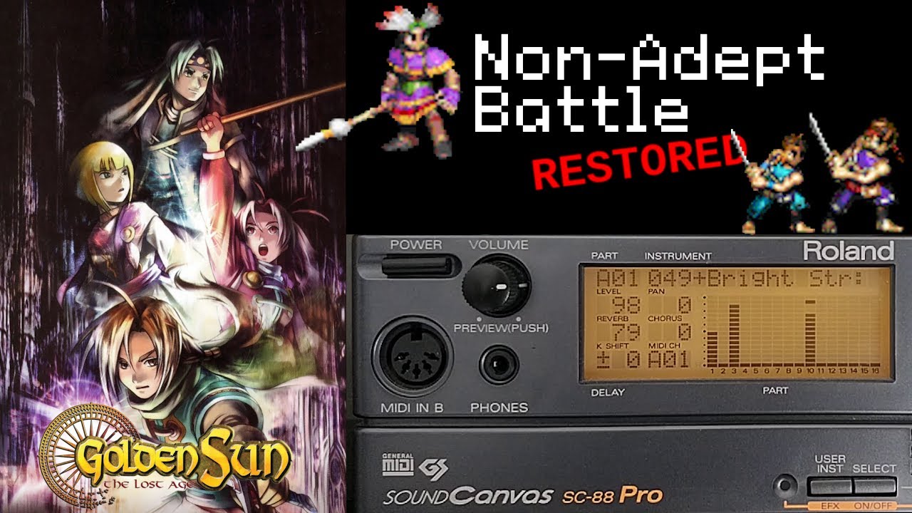 Non-Adept Battle (Restored - Roland SC-88) - Golden Sun The Lost Age
