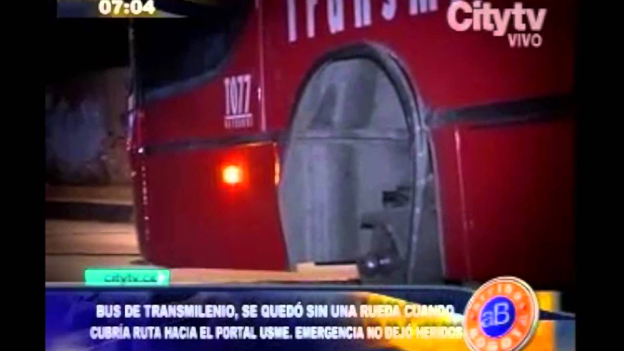 Arriba Bogotá: Bus de TransMilenio perdió una llanta mientras cubría ruta