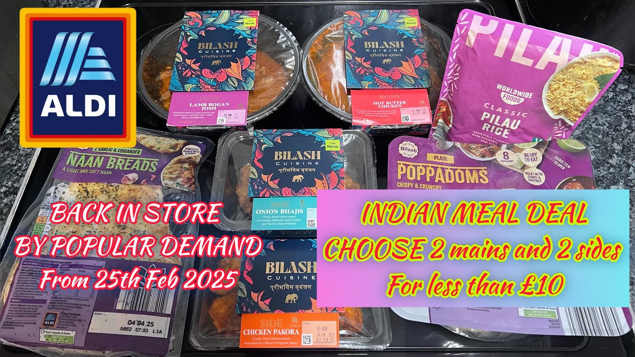 ALDI INDIAN MEAL FOR TWO FOR £10 BILASH CUISINE, you simply have to try these!!