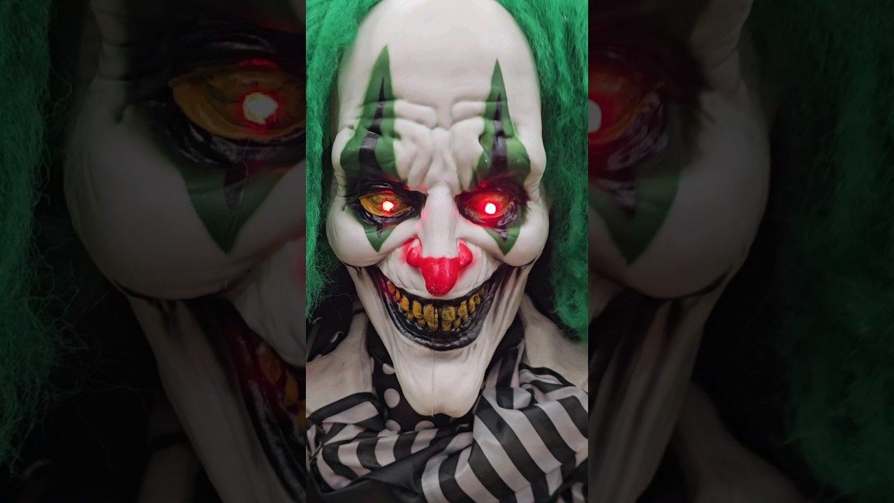 Creepy Red Eye Laughing Clown Mask at Spirit Halloween.🤡  #spirithalloween #Halloween #clown #creepy