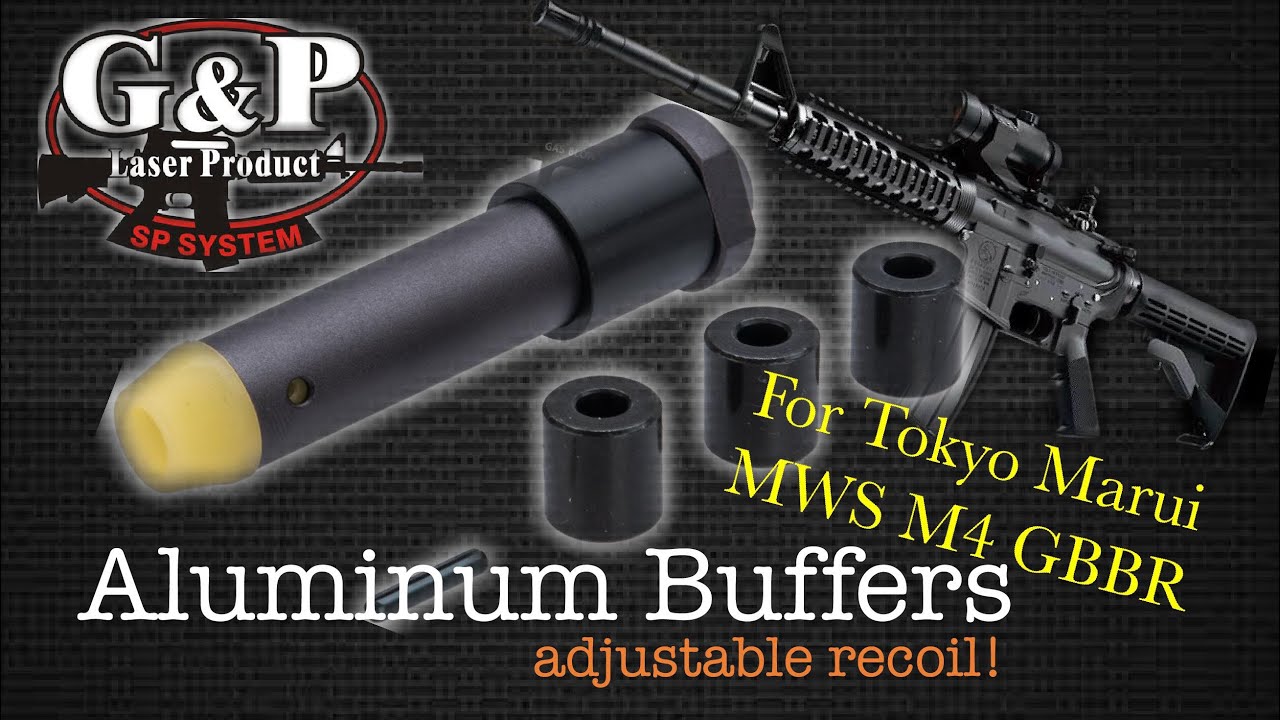 G&P aluminum buffer for TM M4 MWS - less jams for overfill green gas!