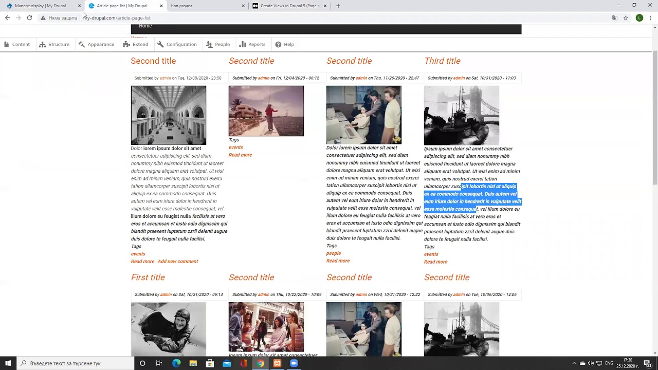 Create Views in Drupal 9 (Page and Block)