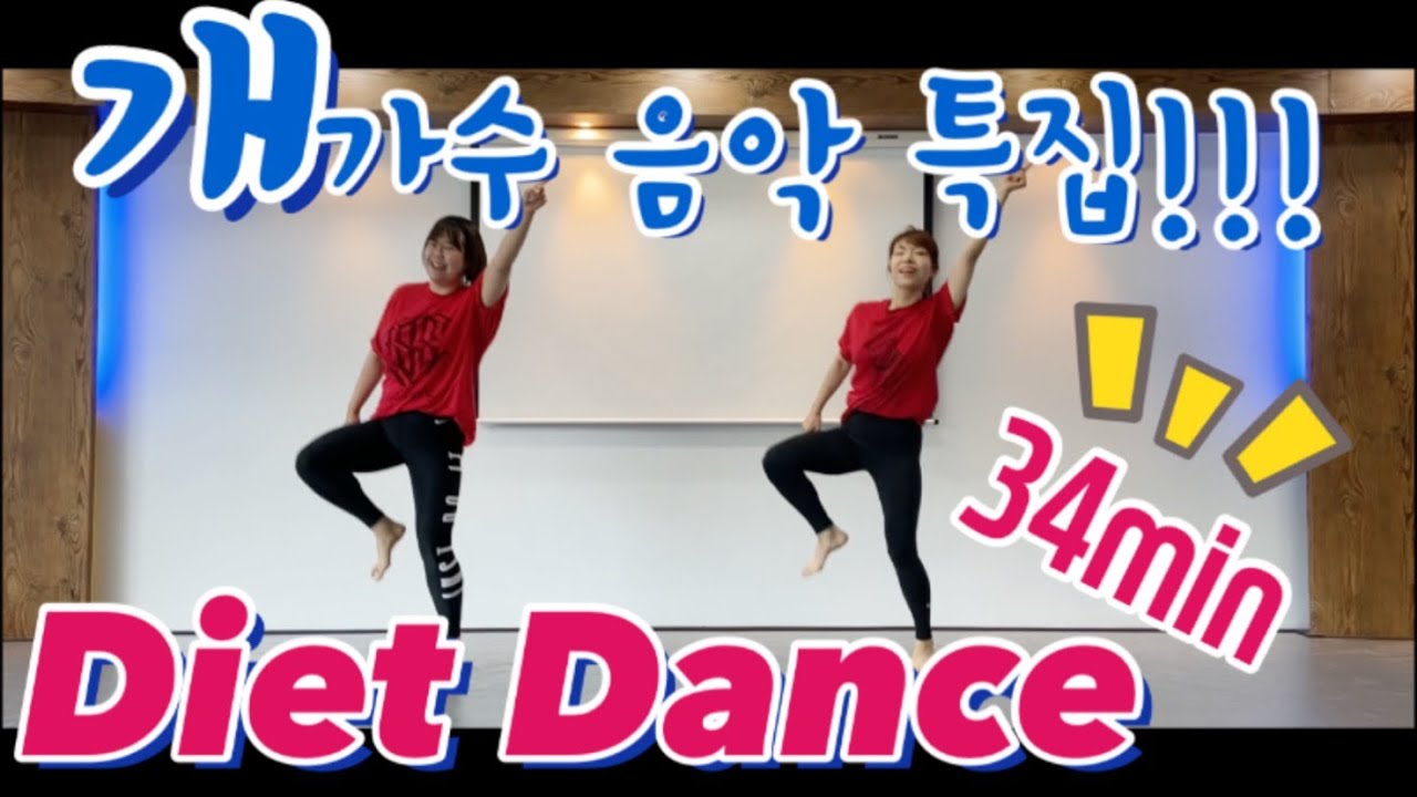 살빼자!!!!! 개가수(개그맨+가수) 음악 홈트 34분/ 유산소+근력+스트레칭/ dance home workout/ diet dance/ zumba/ aerobics/ cadio