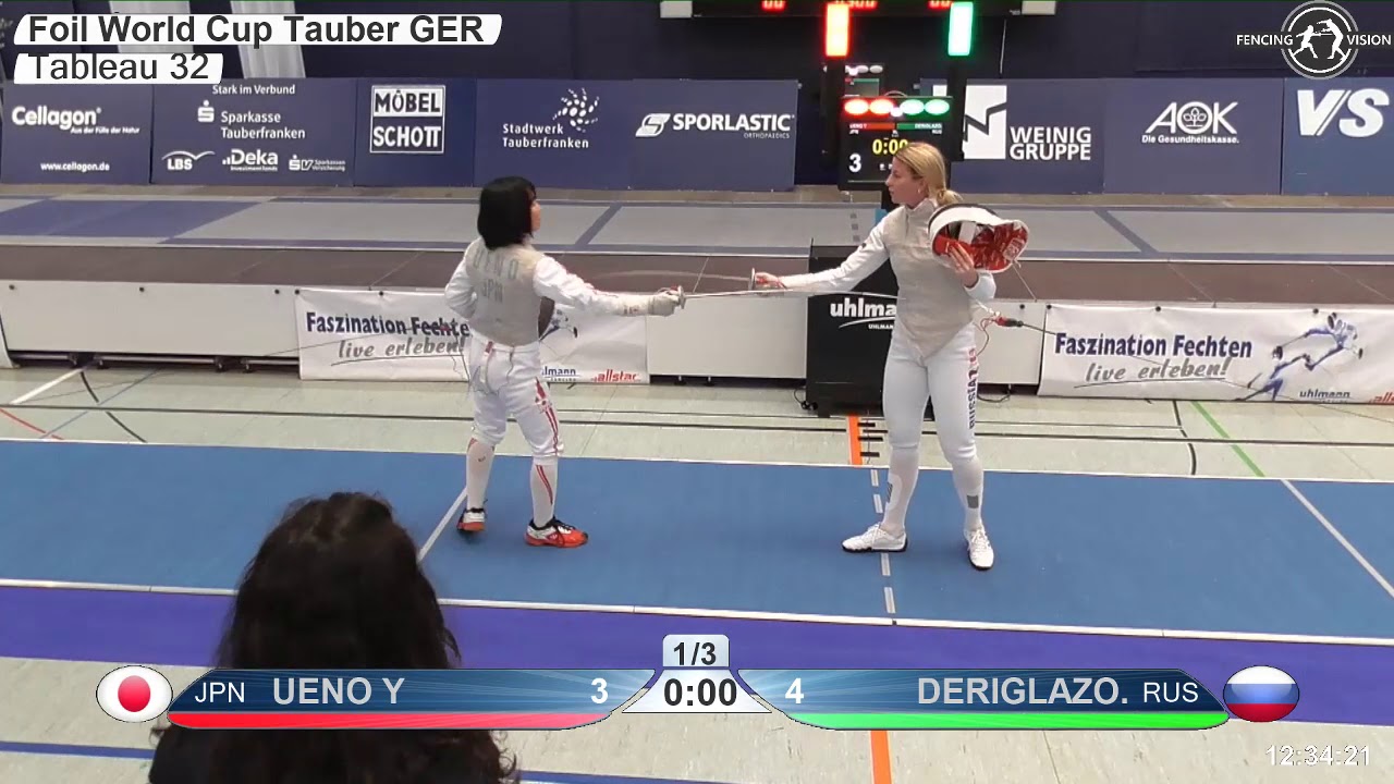 FE 2018 122 T32 01 F F Individual Tauberbischofsheim GER WC BLUE DERIGLAZOVA RUS vs UENO JPN