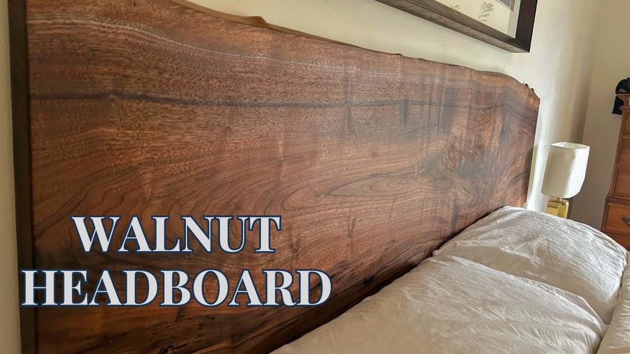 Live Edge Walnut Headboard | Easy Woodworking DIY Project