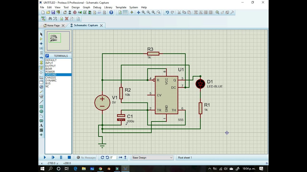 CIRCUITO 1 555 CON DOS LED´S