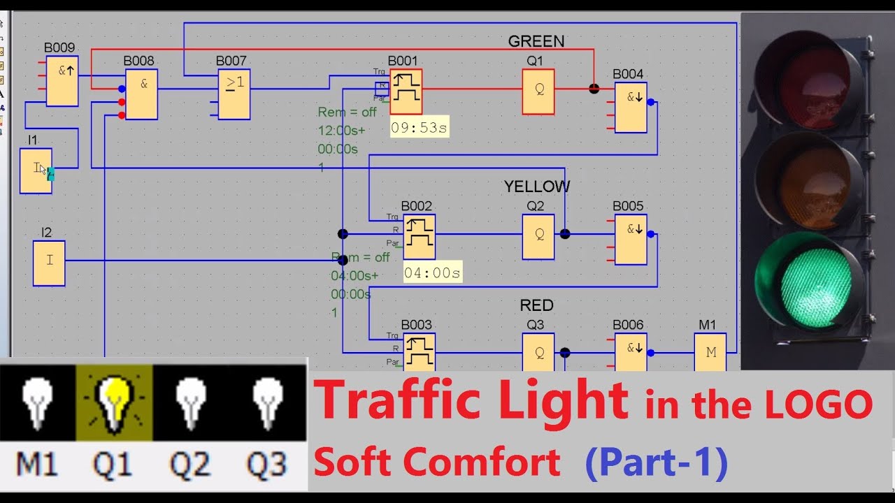 Siemens PLC - Traffic Light in the LOGO Soft Comfort (Part-1)