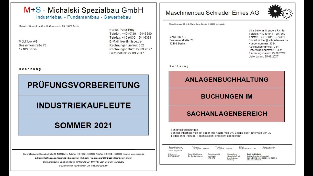 Industriekaufleute PRÜFUNGSVORBEREITUNG Sommer 2021 KSK Anlagenbuchhaltung Sachanlagenbereich