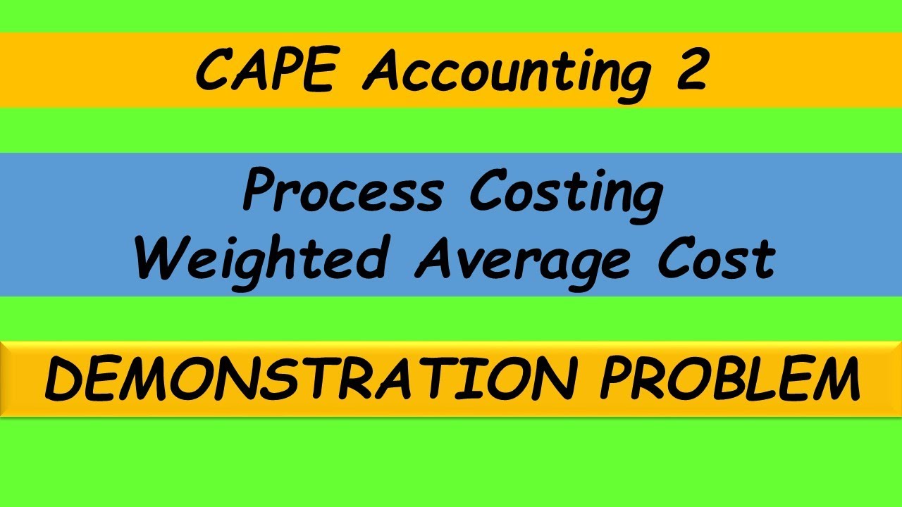 Process Costing AVCO Method Demonstrated