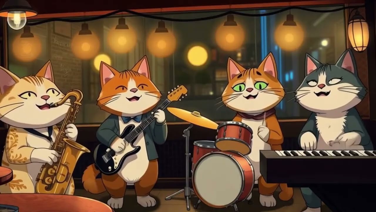 Smooth & Calm Lofi Jazz 🐱🎷 Live Cat Performance