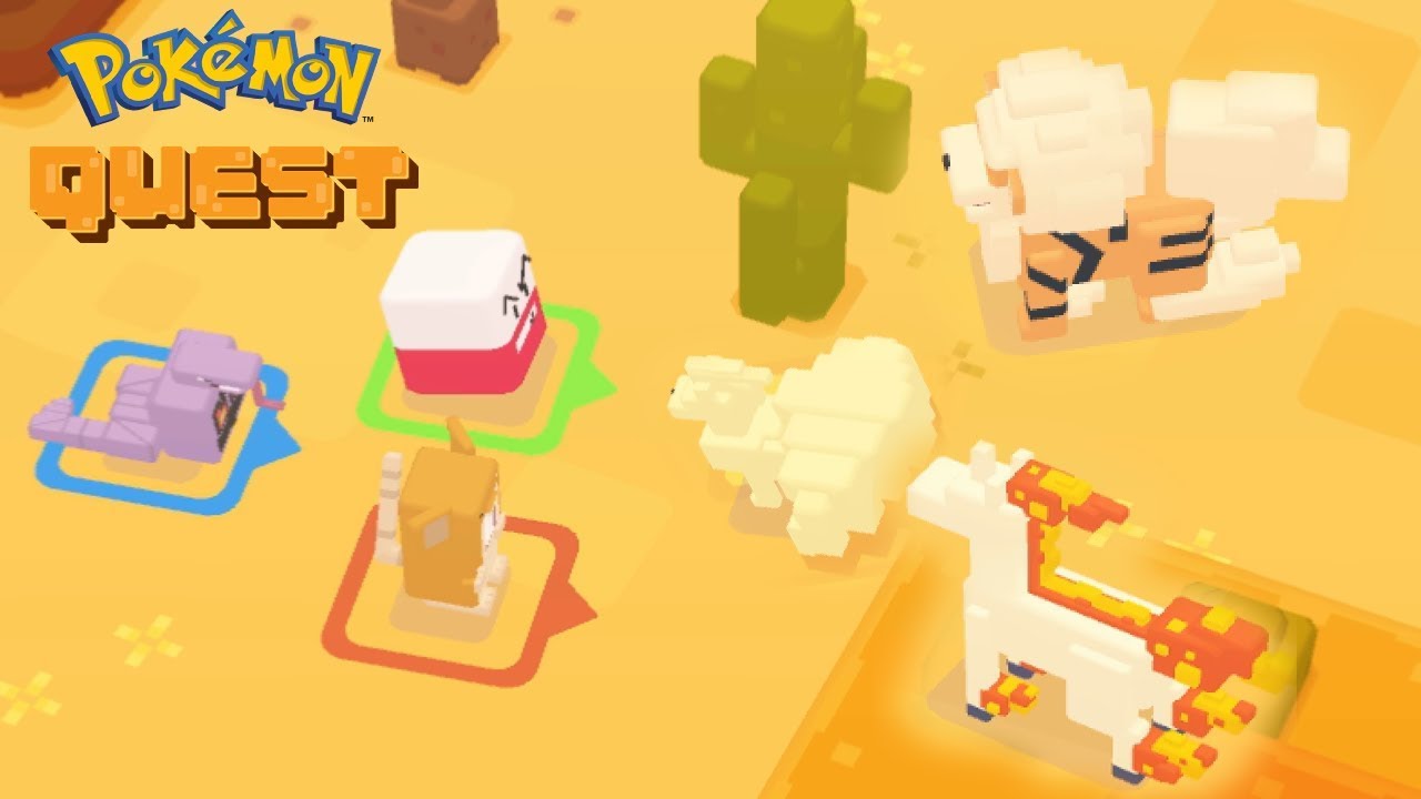 Pokémon Quest Raticate, Electrode, Arbok vs Machoke, Ninetales, Rapidash, Arcanine and Machamp Boss