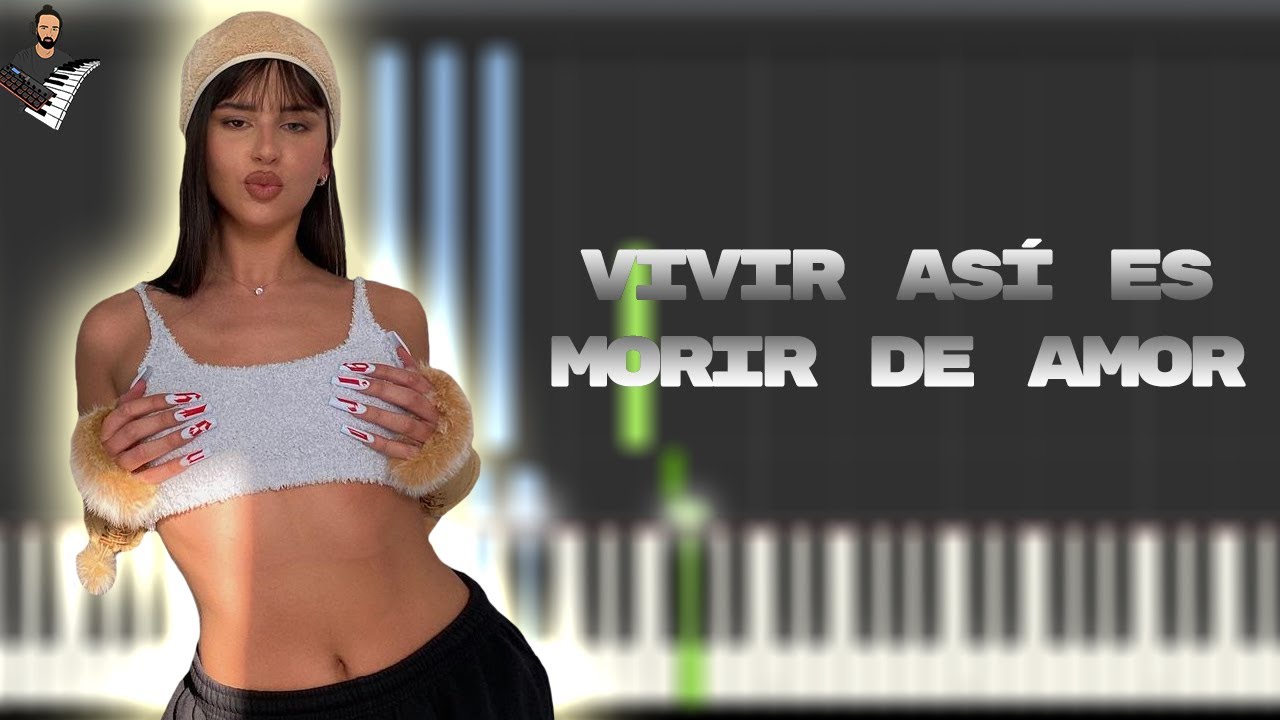 Nathy Peluso - VIVIR ASÍ ES MORIR DE AMOR | Instrumental Piano Tutorial / Partitura / Karaoke / MIDI