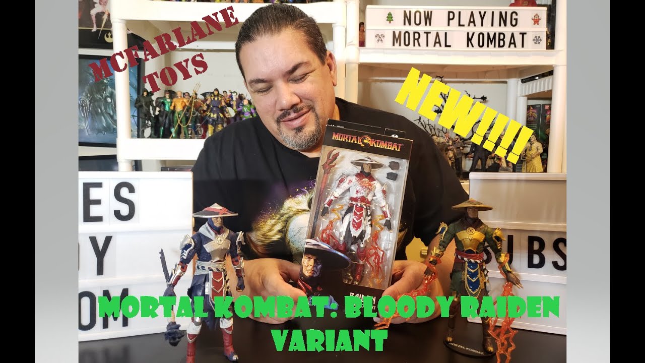McFarlane Toys, Mortal Kombat: Bloody Raiden, unboxing and toy review... NEW!!!!!!!!!!!