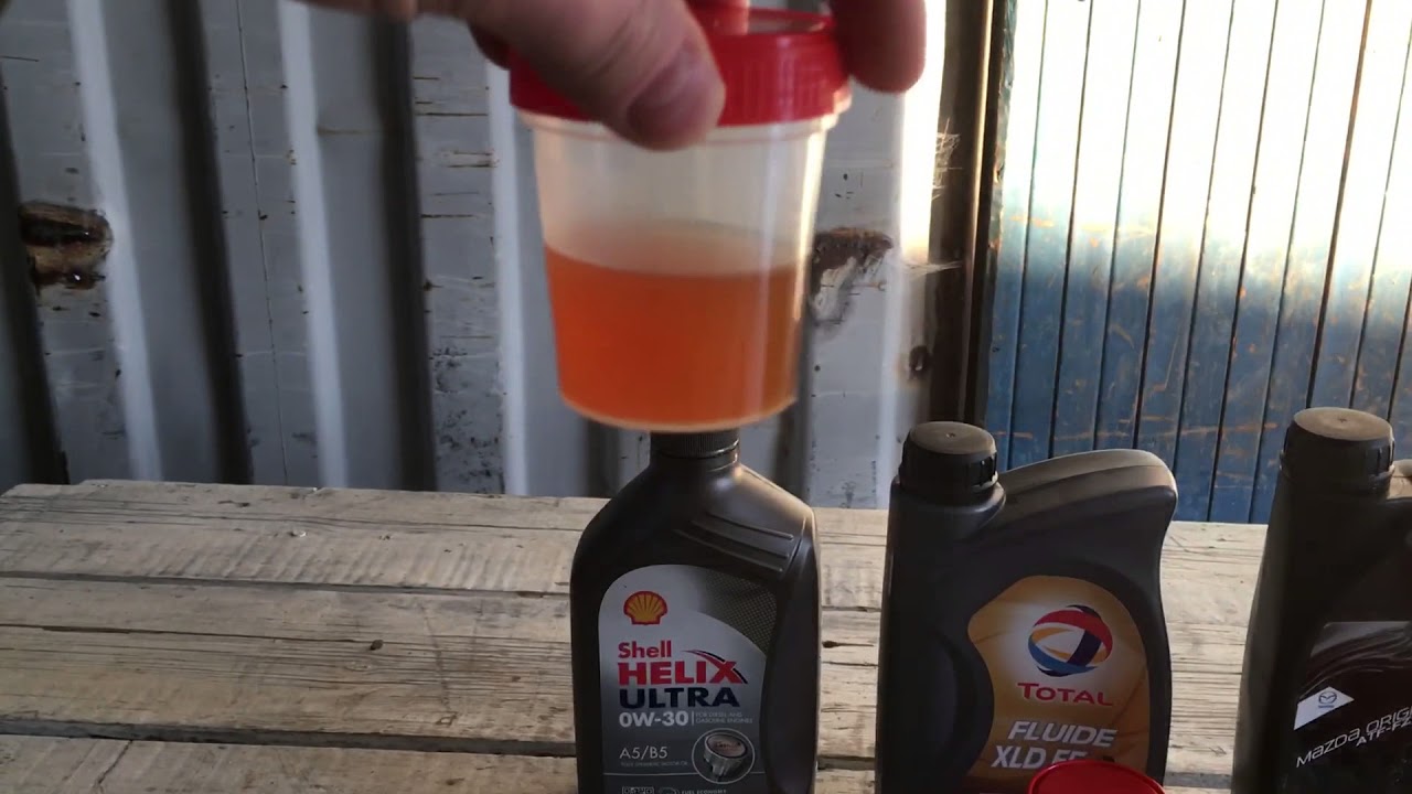 Тест на заморозку Shell 0w30 A5/B5, Total fluid xld fe, Mazda ATF FZ