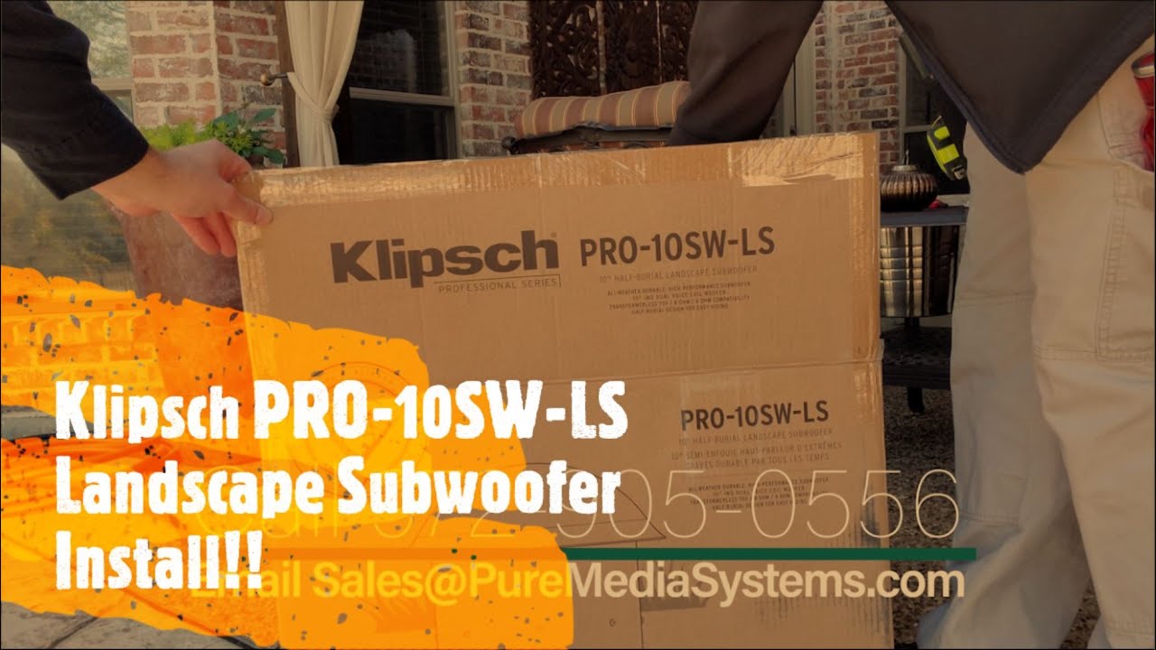 Klipsch PRO-10SW-LS Landscape Subwoofer & Klipsch DS-180CDT Designer In-Ceiling Speakers Install!!