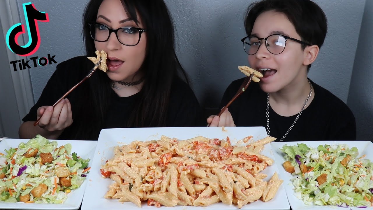 TIK TOK FETA PASTA MUKBANG | EATING SHOW