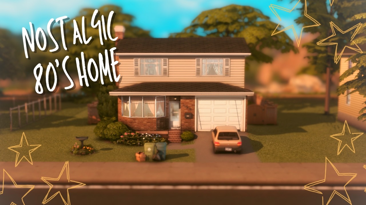 Nostalgic 80's Family Home || Sims 4 Speed Build || CC list