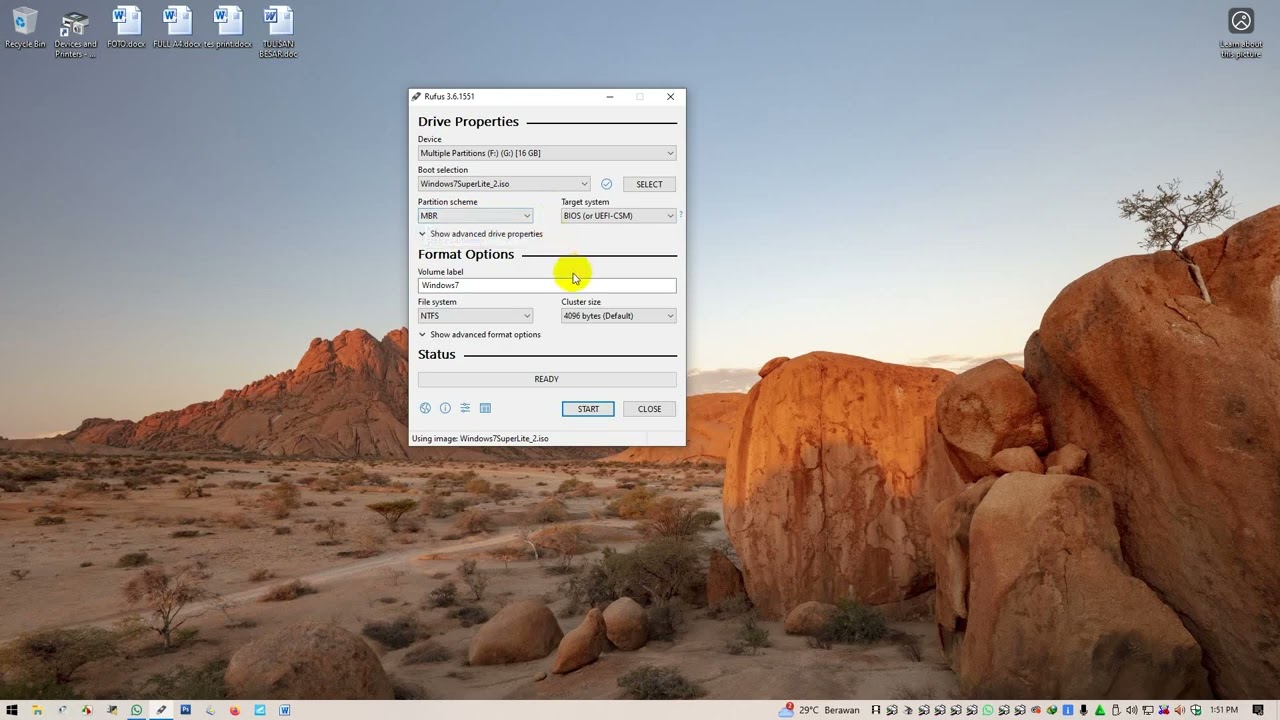 MEMBUAT FLASDISK INSTALLER WINDOWS 7 SUPER RINGAN