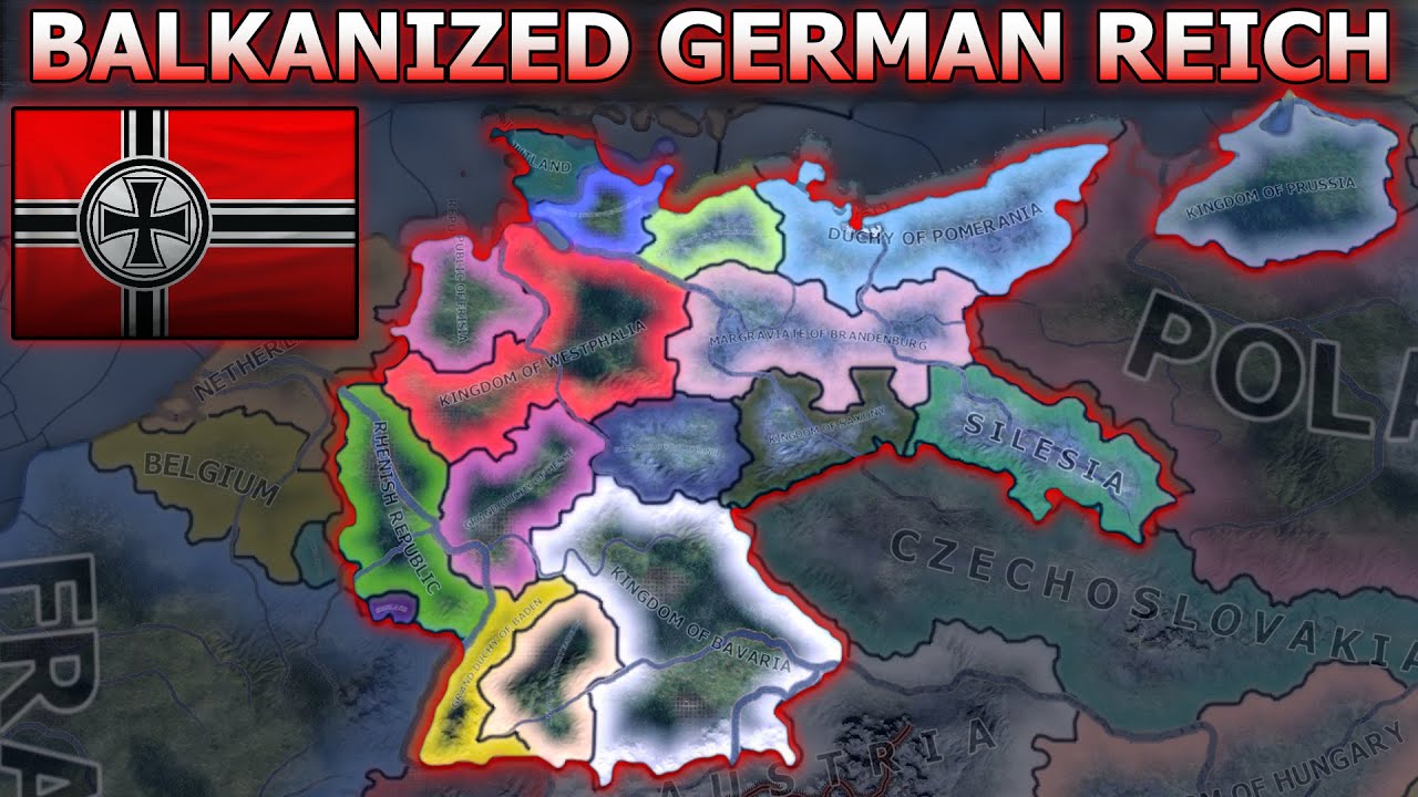 What if German Reich Balkanized in WW2 - HOI4 Timelapse