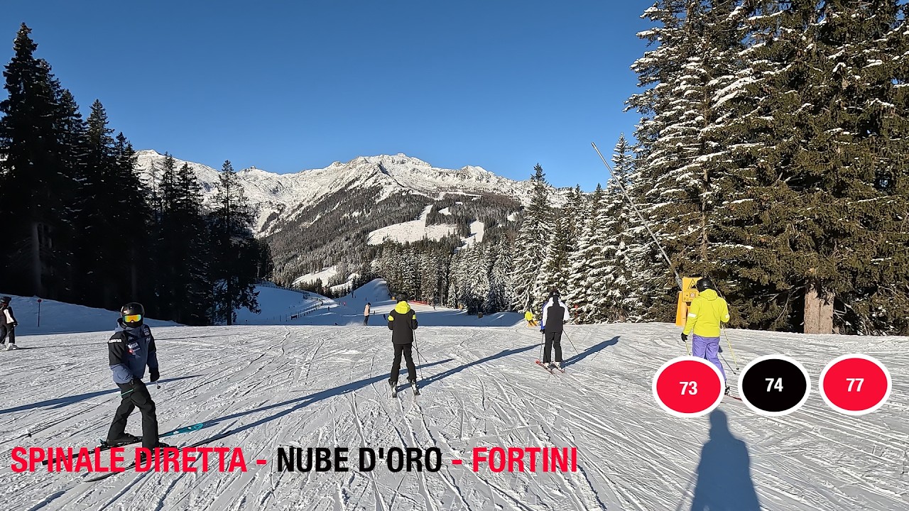 MADONNA DI CAMPIGLIO | 4K | SKIER POV | SLOPES 73-74-77 SPINALE DIRETTA - NUBE D'ORO - FORTINI
