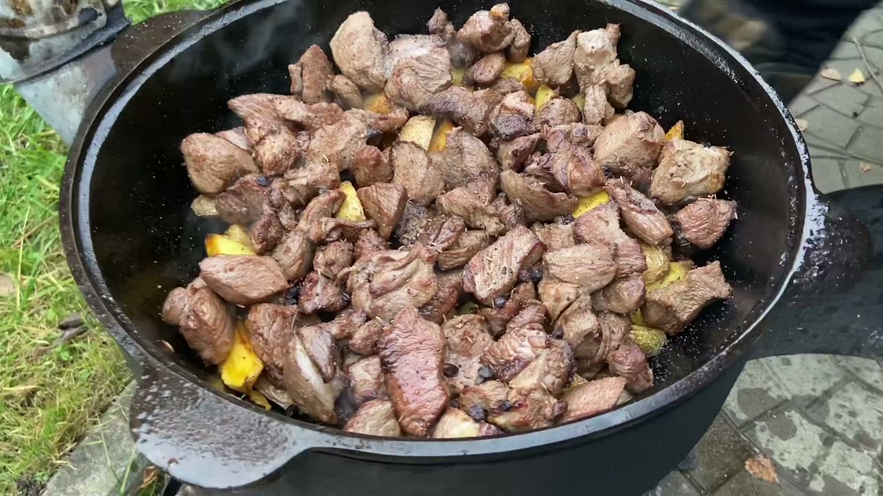 Мясо лося в казане #лосятинавказане#казанмангал#как приготовитьлося #дикоемясо