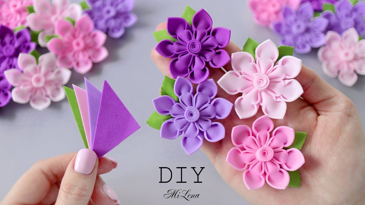 🌸 ЦВЕТЫ ИЗ ФОАМИРАНА 🌸 EVA Foam Paper Flowers 🌸