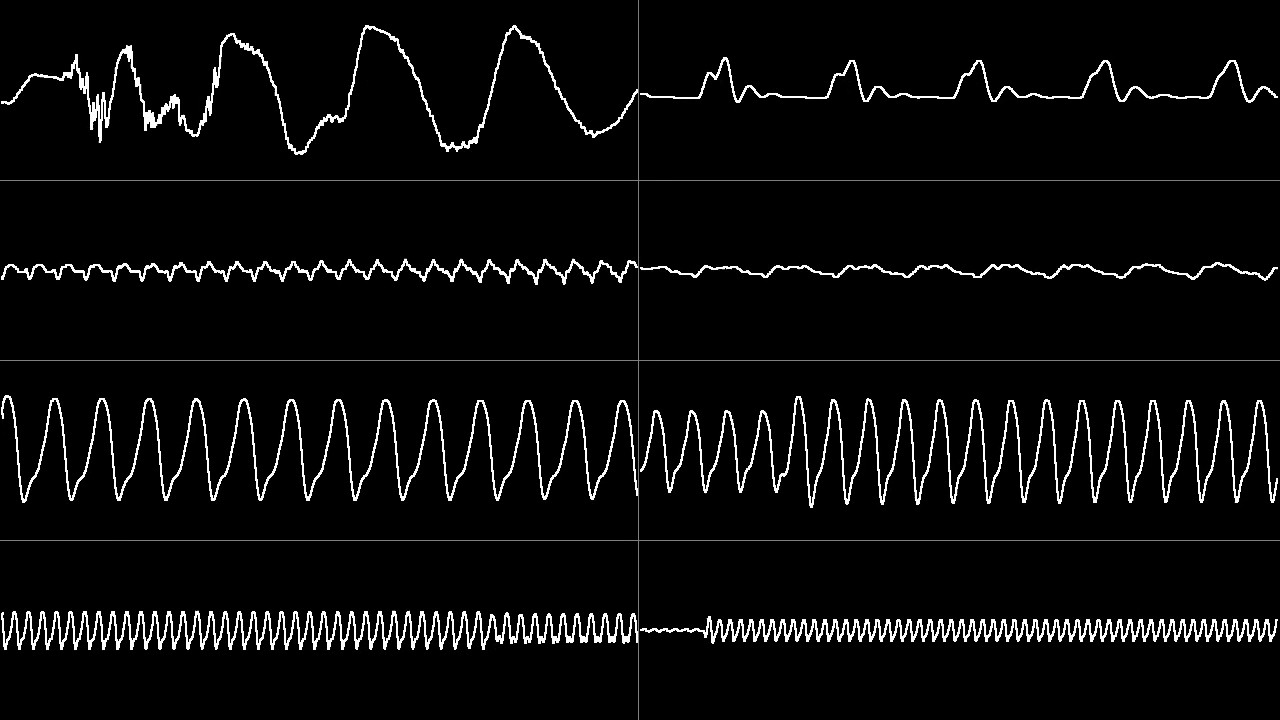 Super Bonk/Super B.C. Kid/Super Genjin (SNES/SFC) - Twilight Space (Oscilloscope View)
