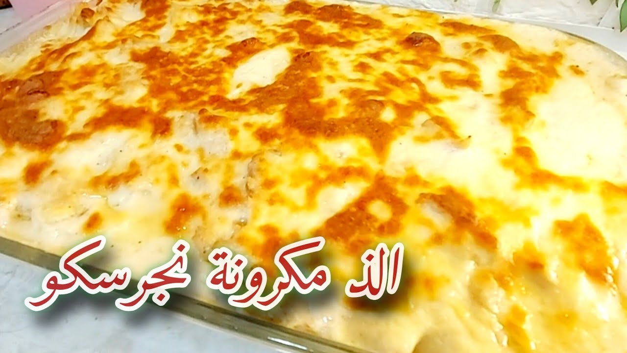 مكرونة نجرسكو بالدجاج وصوص البشاميل تنافس المطاعم 🍽 بأسهل طريقة🔥   2