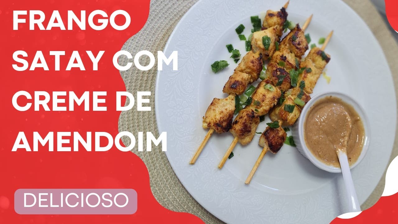COMO FAZER FRANGO SATAY - SATAY CHICKEN #indonesia #frangodiferente #chicken