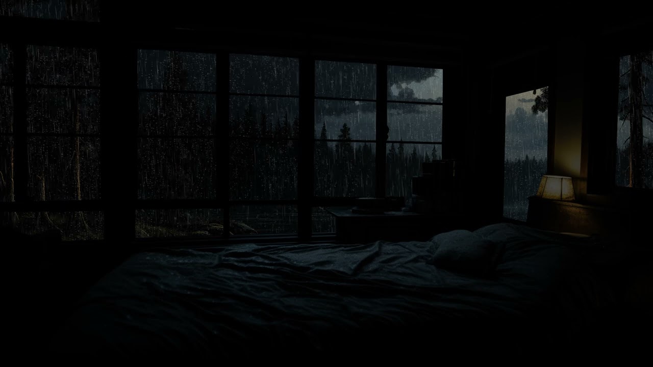 Calmez votre esprit et dormez avec les sons de la pluie | bruit rose | bruit de pluie pour dormir