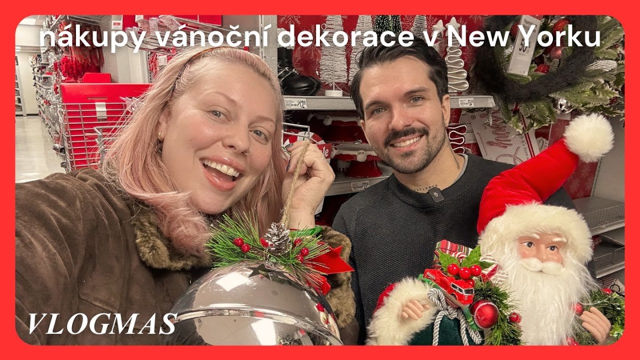 VLOGMAS 2025 - Nákupy vánoční dekorace v New Yorku | NYC diaries