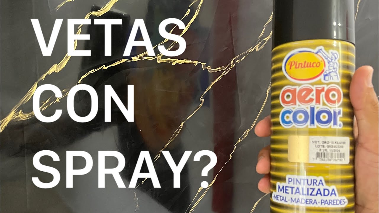 🏅Cómo hacer VETAS en ESTUCO VENECIANO con pintura en aerosol - MUY FÁCIL 🎨