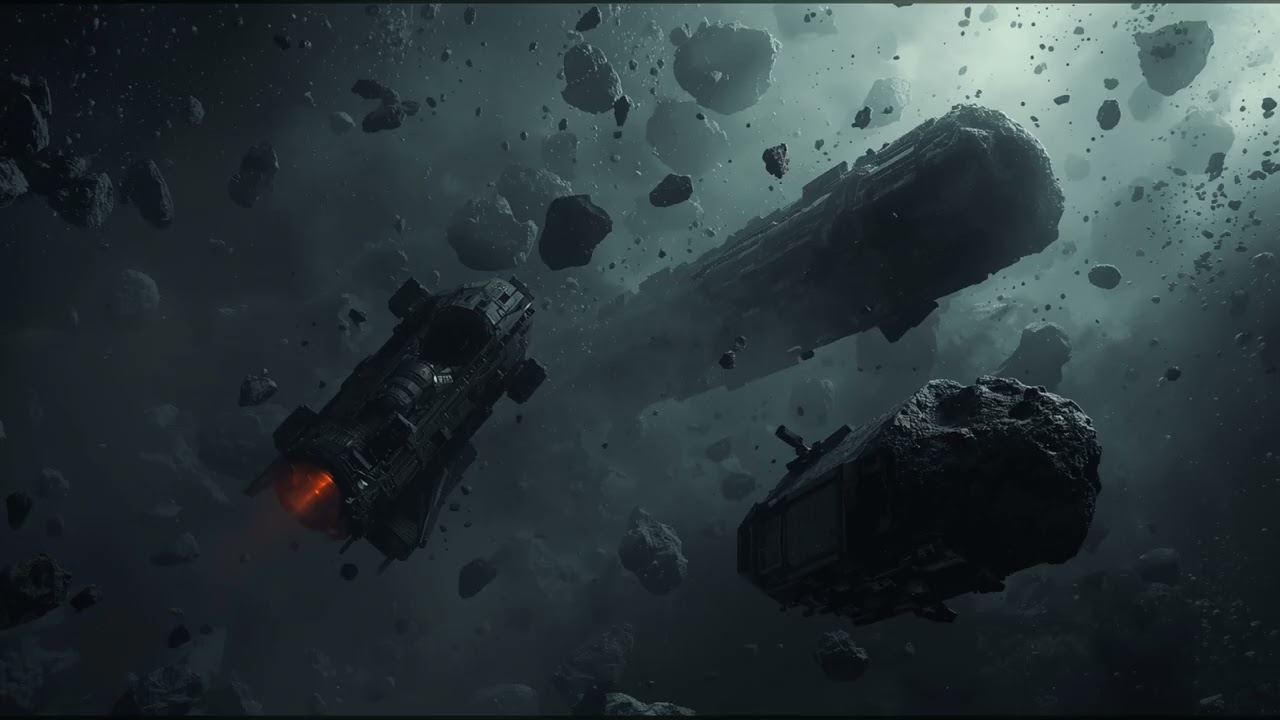 Silent Wreckage Ancient Battlefield in the Asteroid Fog ☄️ 2 Hour Dark Ambient Soundscape  Cosmic Ru