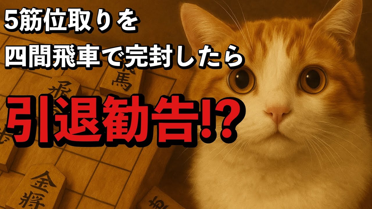 5筋位取りを完封した四間飛車党、まさかの引退勧告..！？