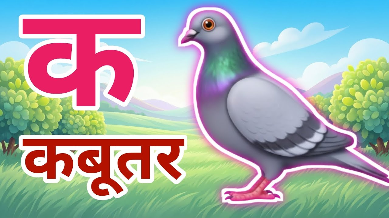k se kabutar | ka se kabutar | क से कबूतर | कखगघ