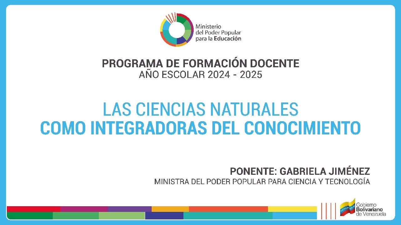 Enseñanza de las ciencias. Ponente: Gabriela Jiménez