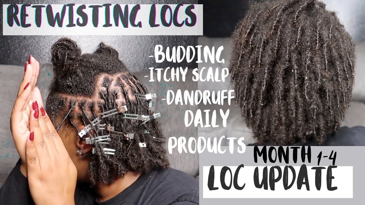 Retwisting 4 month old Locs | Starter Loc update month 1-4