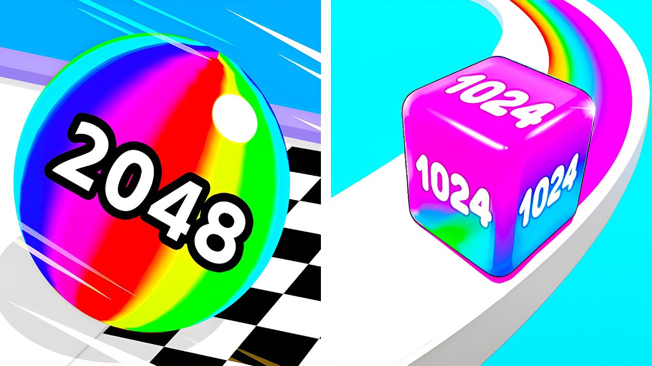 Ball Run 2048 VS Jelly Run 2048 🔴🍬 All Levels Max Update Walkthrough Mobile NEW Gameplay B6RX
