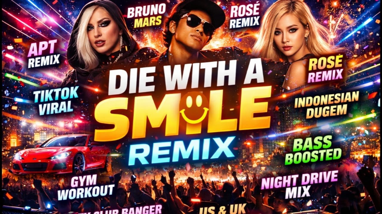 Die With A Smile (Club Remix 2026) 🔥 TikTok Viral Indonesian Dugem | Lady Gaga, ROSÉ, Bruno Mars