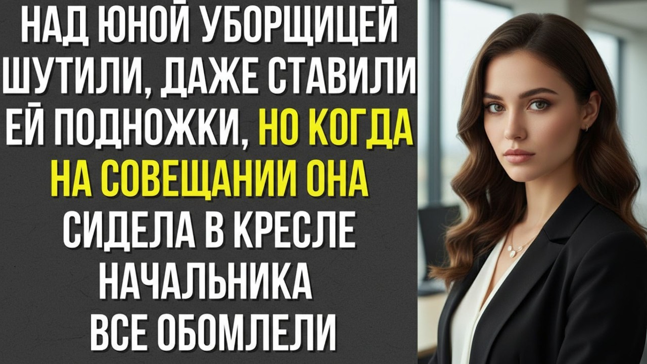 Над юной уборщицей шутили, даже ставили ей подножки, но когда на совещании она