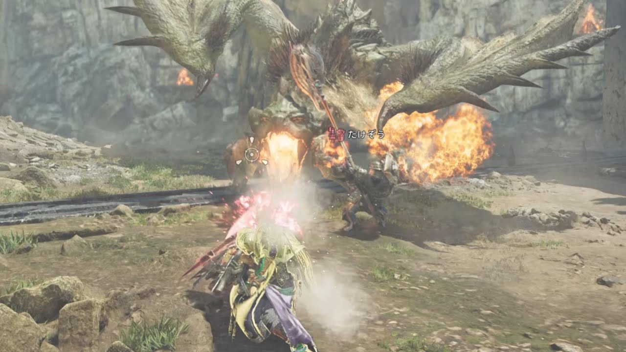 『MH:wilds』PS5　闘技大会02　リオレイア　スラアク×ガンランス　01'47''72